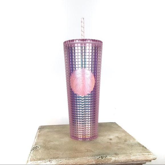 Starbucks Holiday 2020 Pink Gride Cold Cup 24 oz - Picture 1 of 6